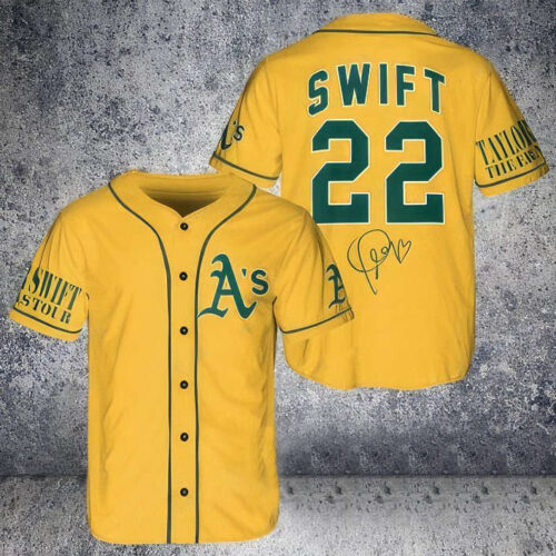 Oakland Athletics Taylor Swift Fan Baseball Jersey  – Gift for Men Women