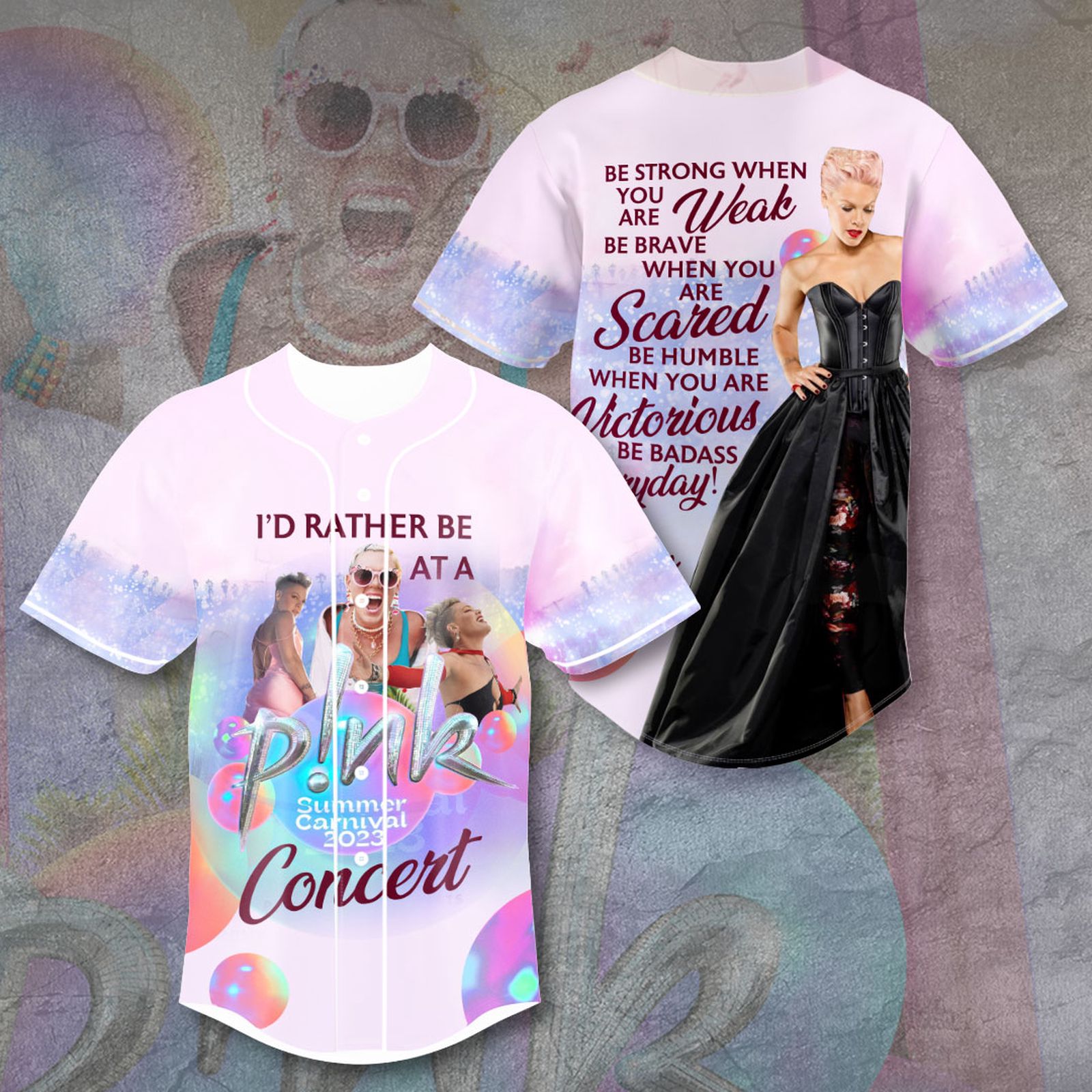 P!nk Baseball Jersey – VANDH 1114: Stylish and Sporty Women s Shirt for Ultimate Fans!
