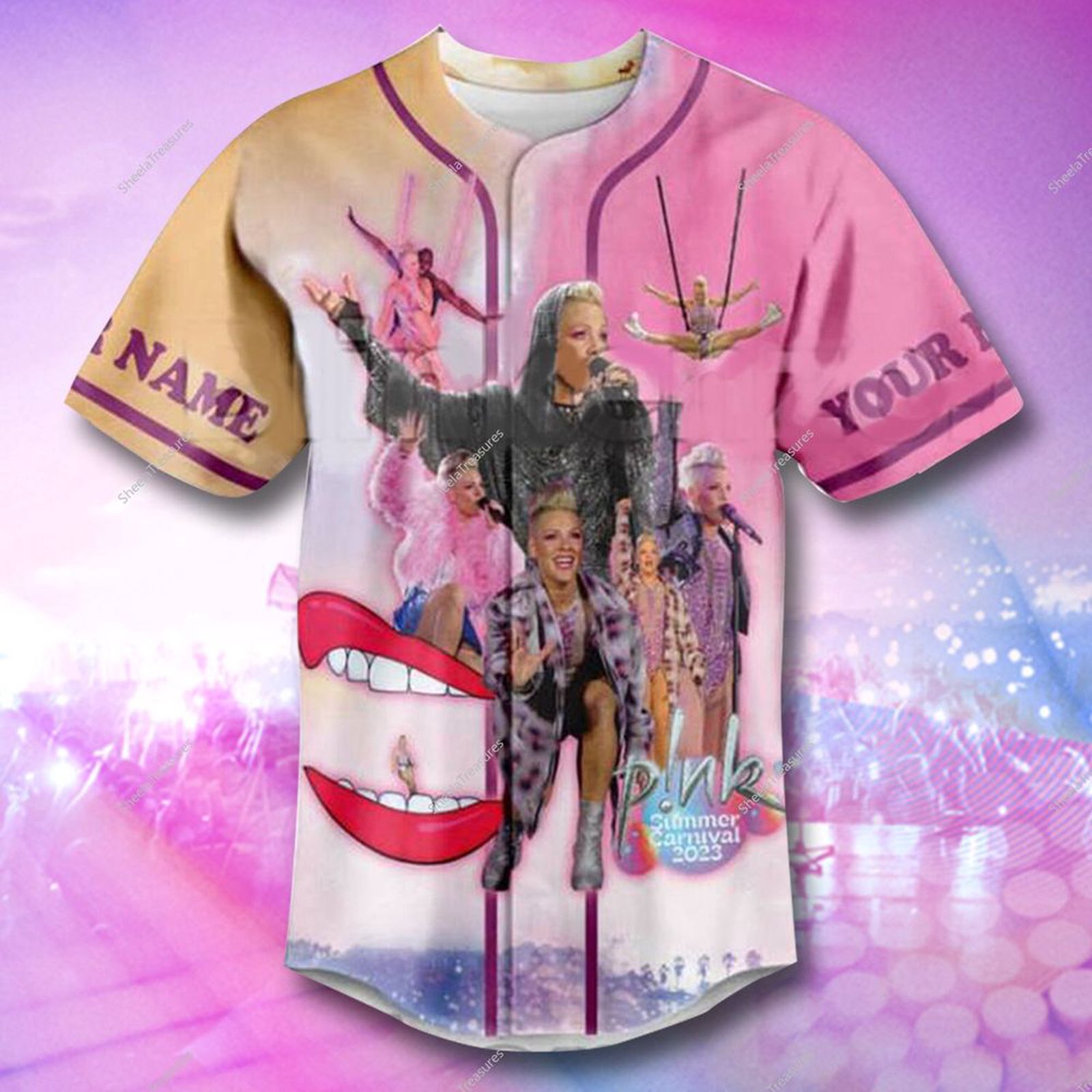 Customized P!nk Summer Carnival 2023 Baseball Jersey: Trustfall Album Edition