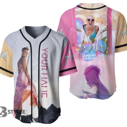P!nk Summer Carnival Tour 2023: Custom Pink Music Baseball Jersey Shirt