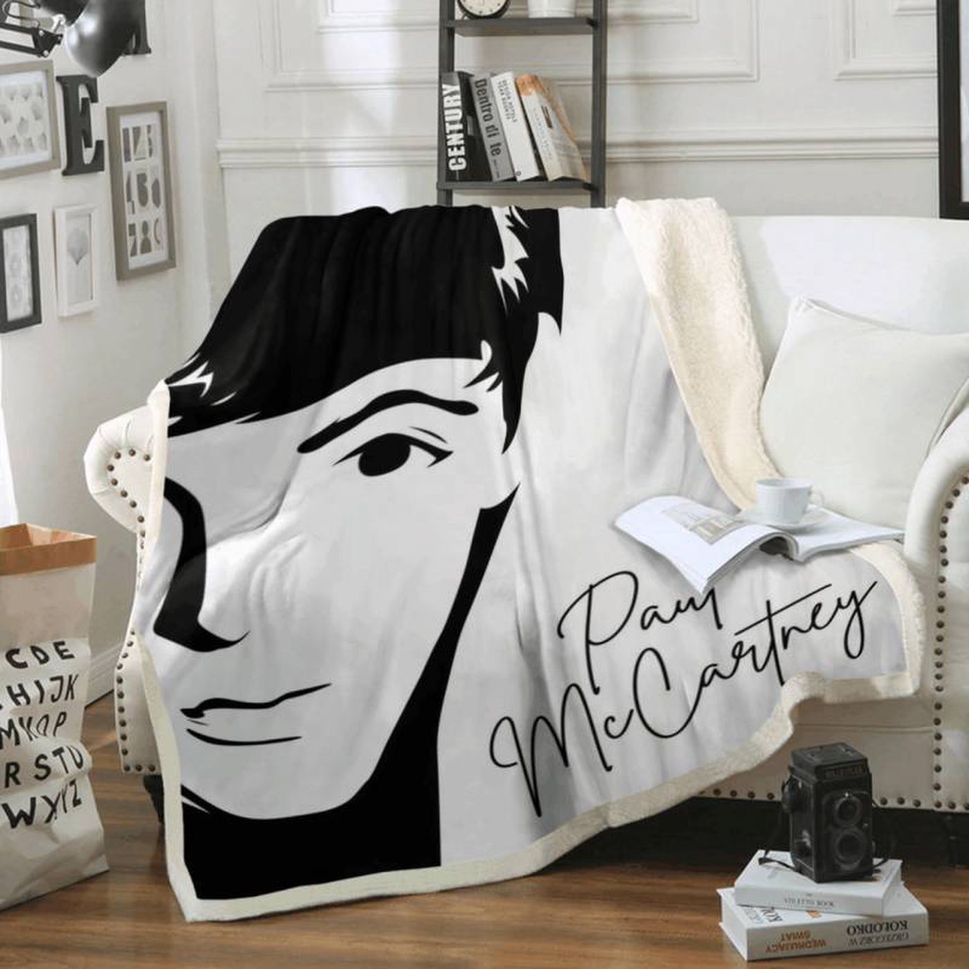 Cozy Up with Paul McCartney and The Beatles: English Rock Band Fleece Blanket