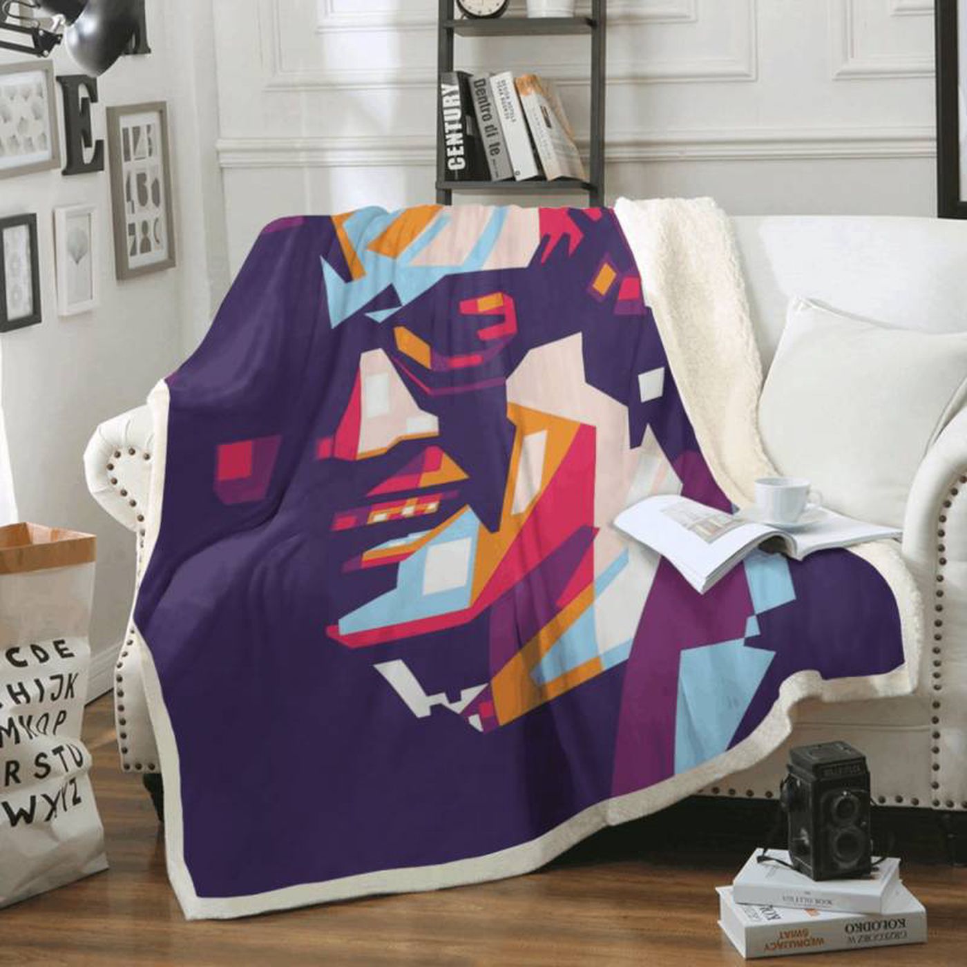 Legendary Beatles Band Personnel Fleece Blanket – English Music Art for Fans