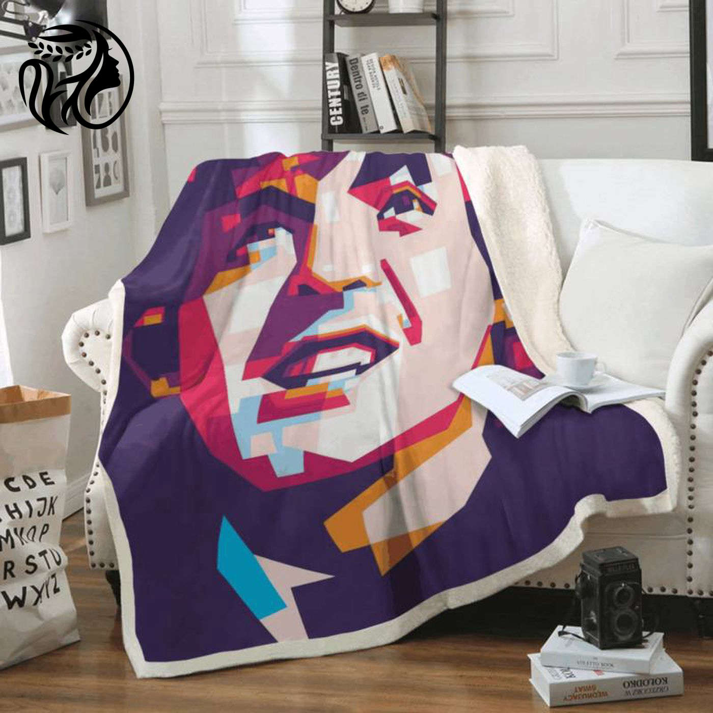 Beatles Band PopArt Fleece Blanket - English Music Legend Personnel Perfect for Music Lovers!
