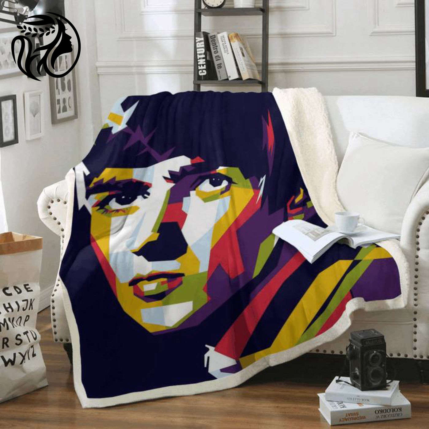 Legendary Beatles Band PopArt Fleece Blanket – Perfect for Fans of English Music!