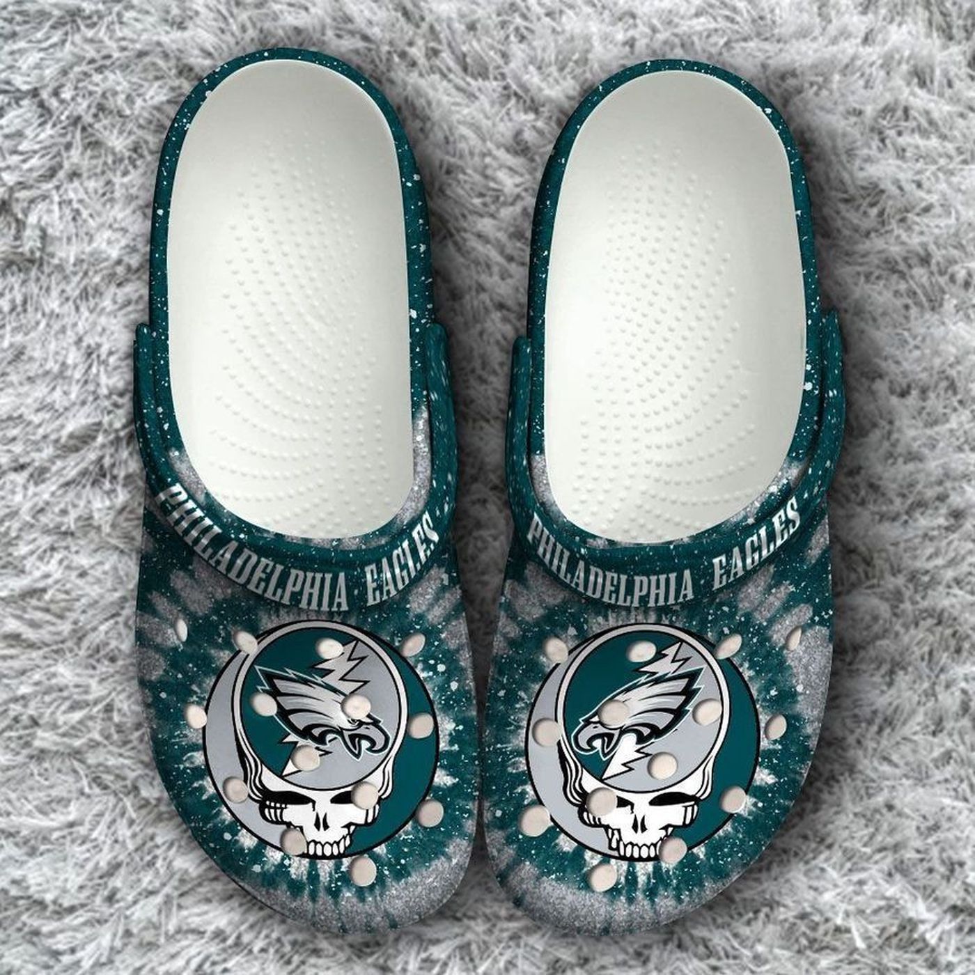 Philadelphia Eagles Grateful Dead Classic Unisex Classic Clogs For Fans Unisex Gifts 2024
