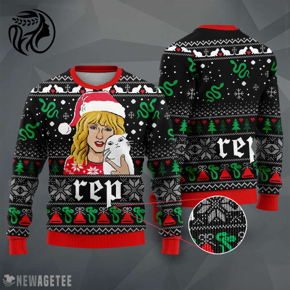 Rep Taylor Swift Knit Ugly Christmas Sweater