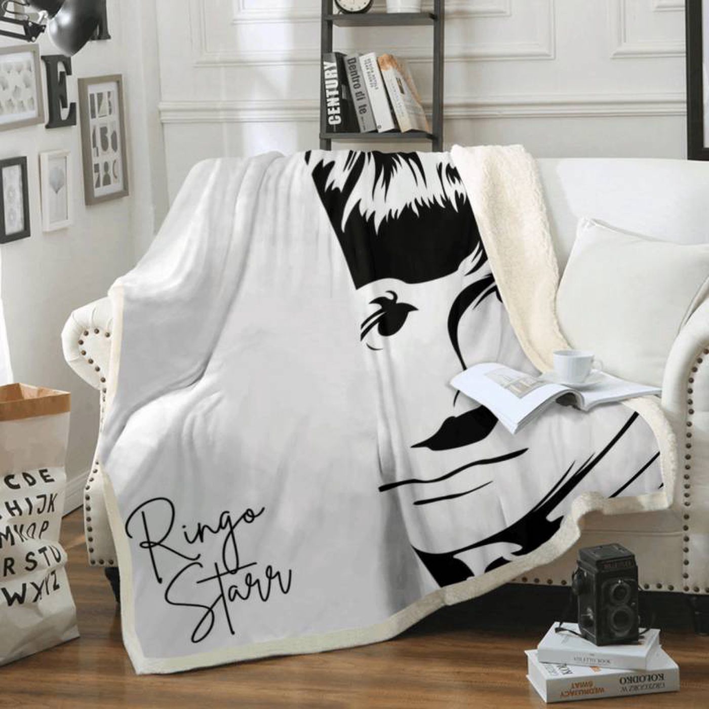 Ringo Starr Beatles Fleece Blanket: Cozy English Rock Band Memorabilia