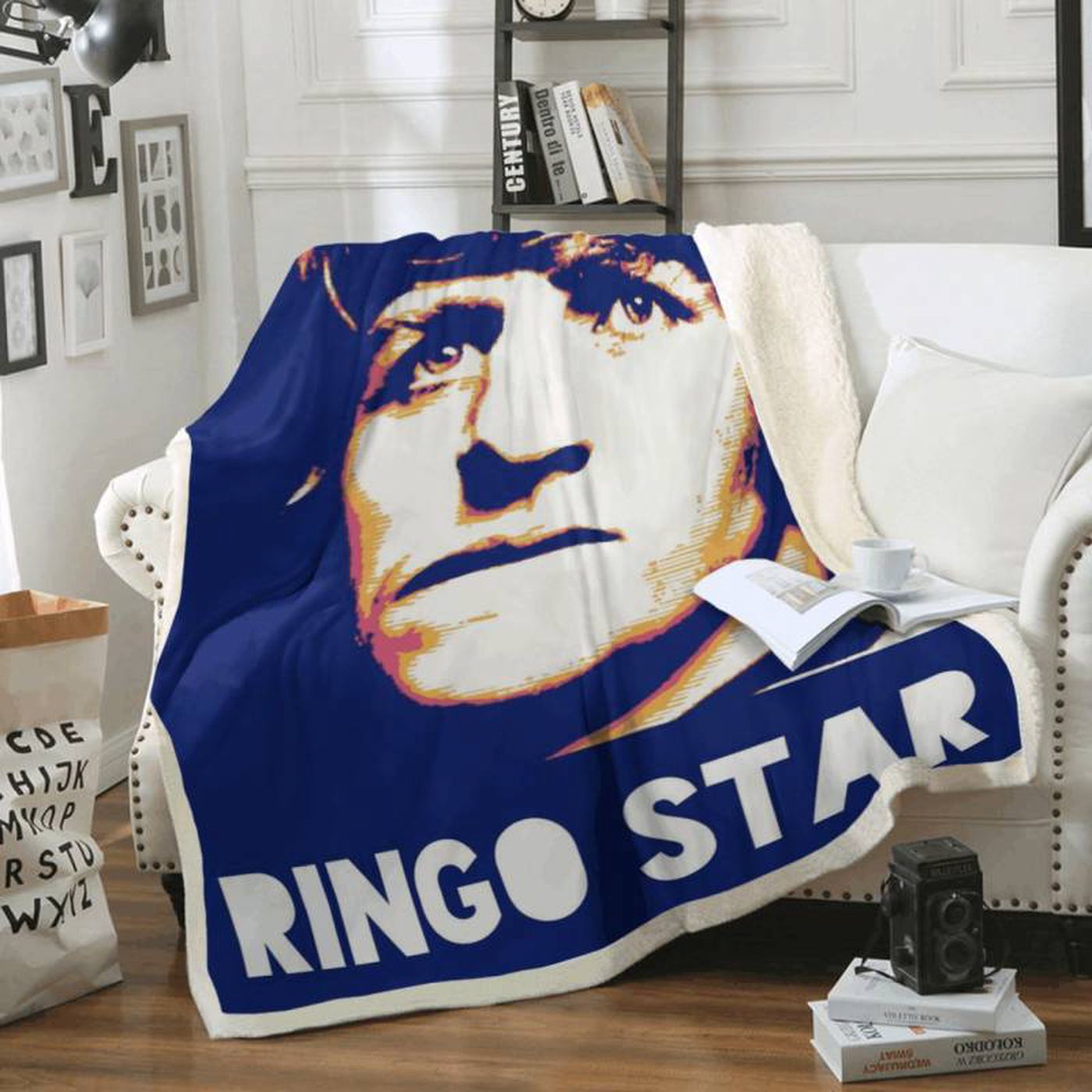 Beatles Art Fleece Blanket feat Ringo Starr: Cozy Tribute to The Fab Four!