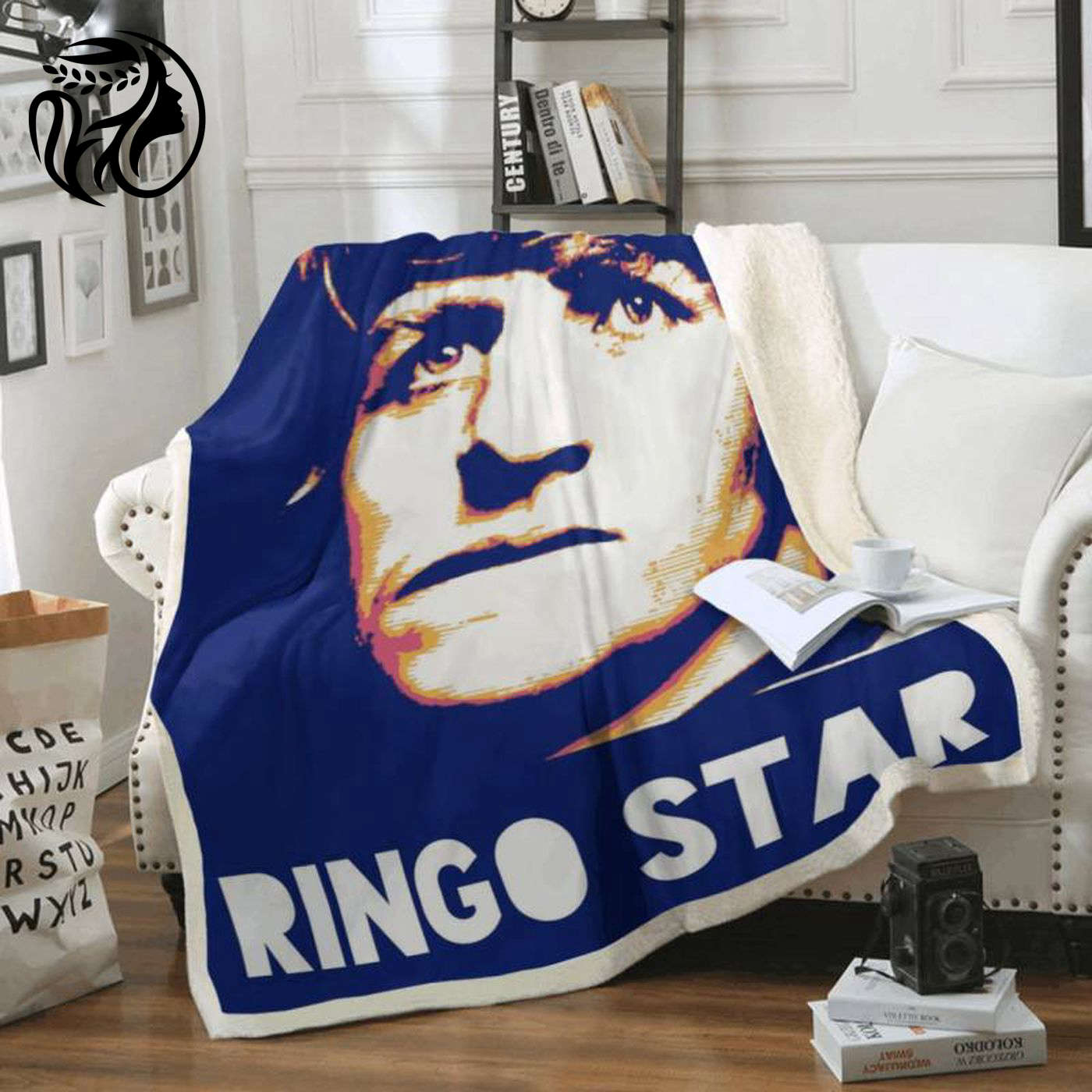 Beatles Art Fleece Blanket feat Ringo Starr: Cozy Tribute to The Fab Four!