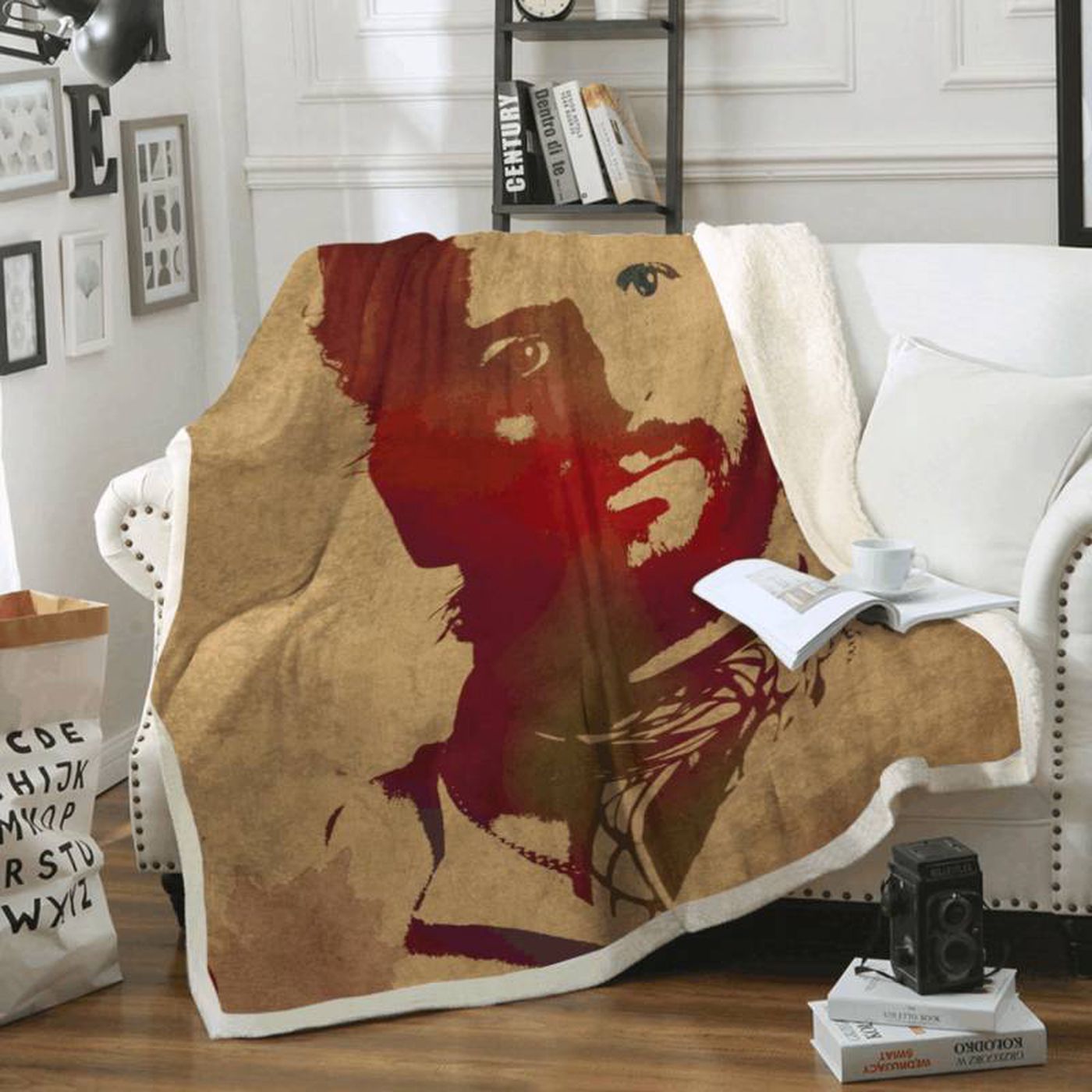 Ringo Starr Beatles Band Watercolor Fleece Blanket: Cozy Tribute to The Fab Four!