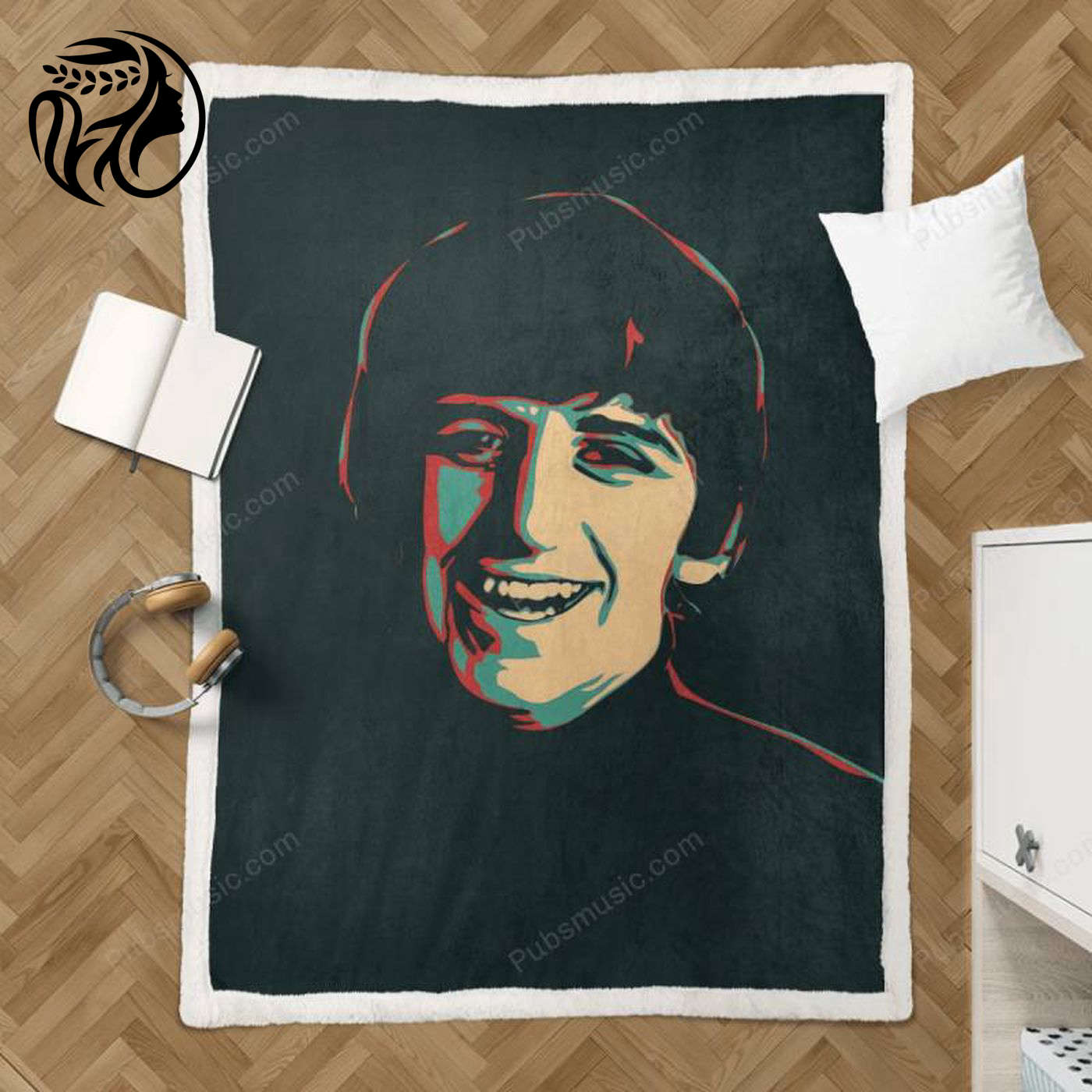 Legendary Musicians Sherpa Fleece Blanket – Ringo Starr & The Beatles