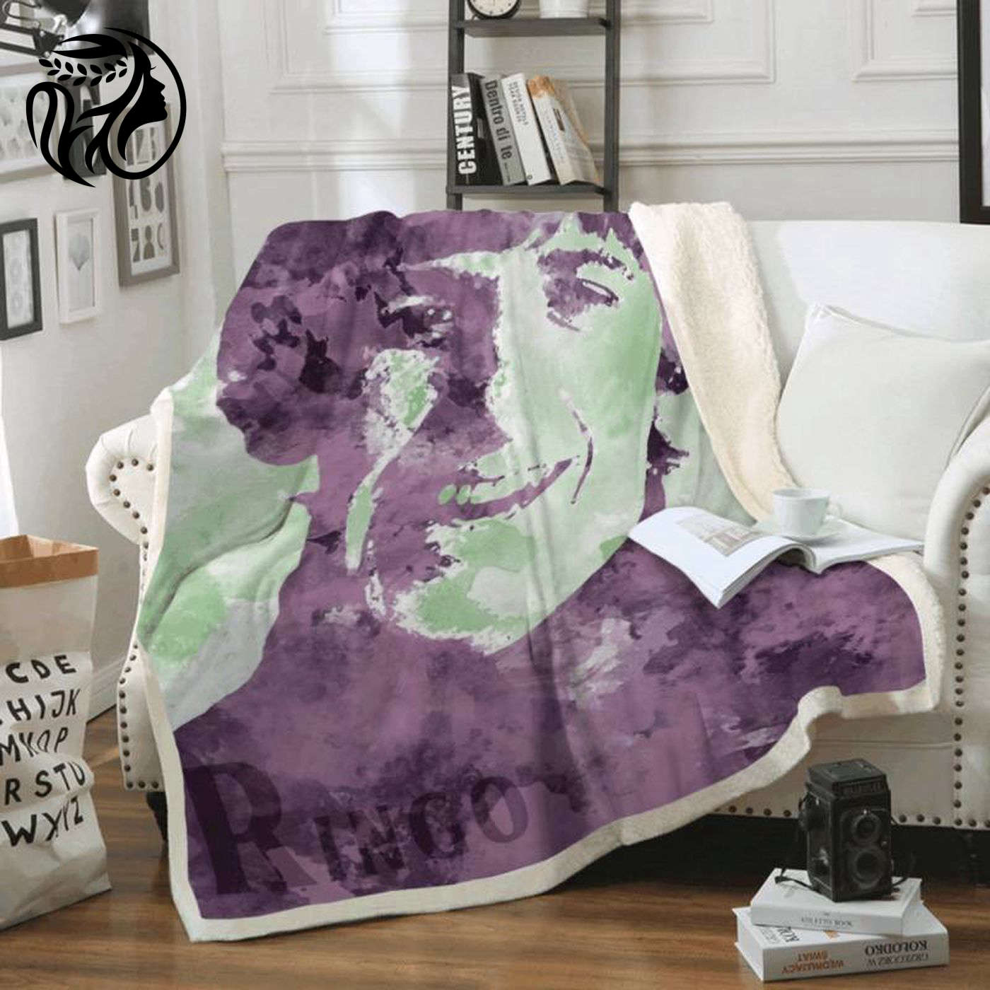 Stay Cozy with Ringo Starr Beatles Rock Band Fleece Blanket – Official Merchandise