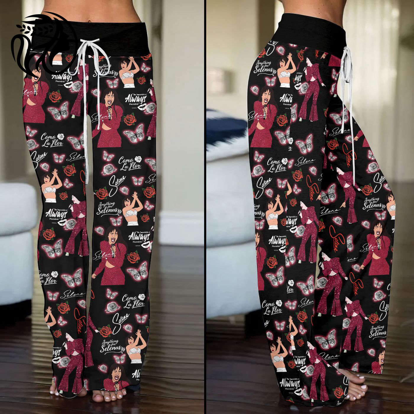 Selena Quintanilla Pérez High-Waisted Straight-Leg Trousers  – Gift for Women
