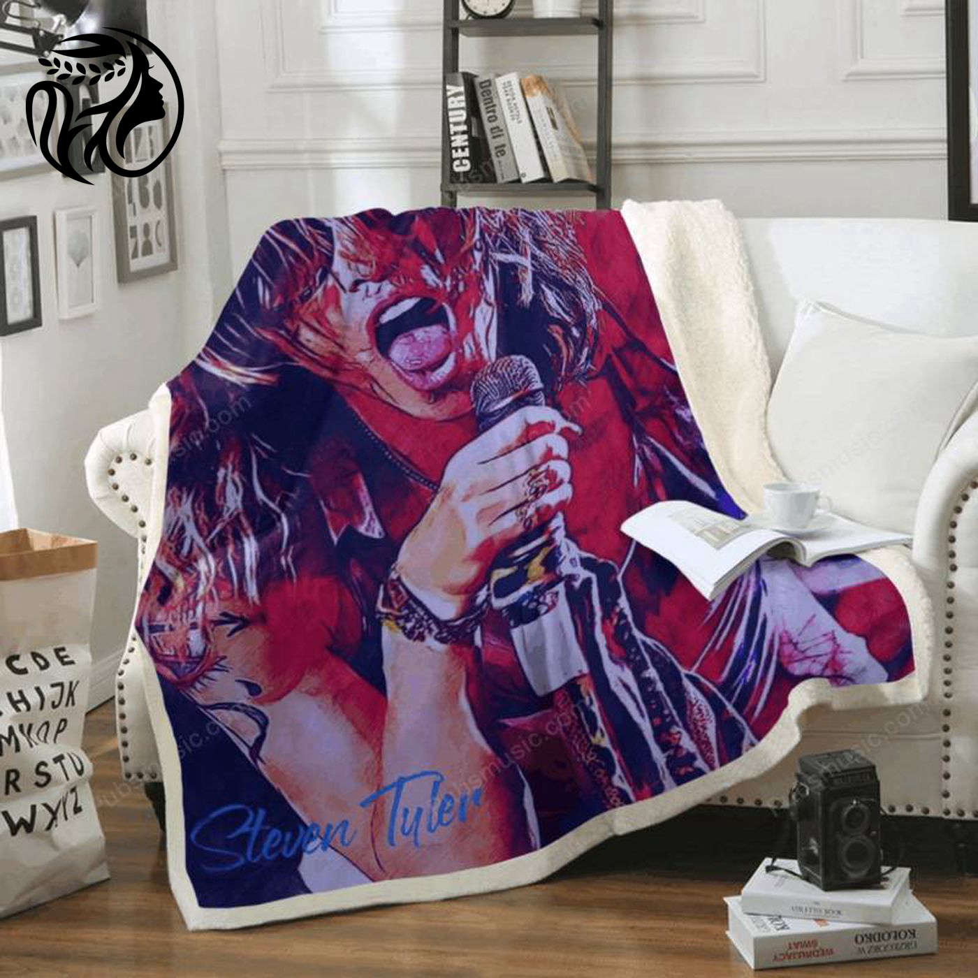 Steven Tyler Aerosmith Music Art Sherpa Fleece Blanket: Ultimate Fan Collection