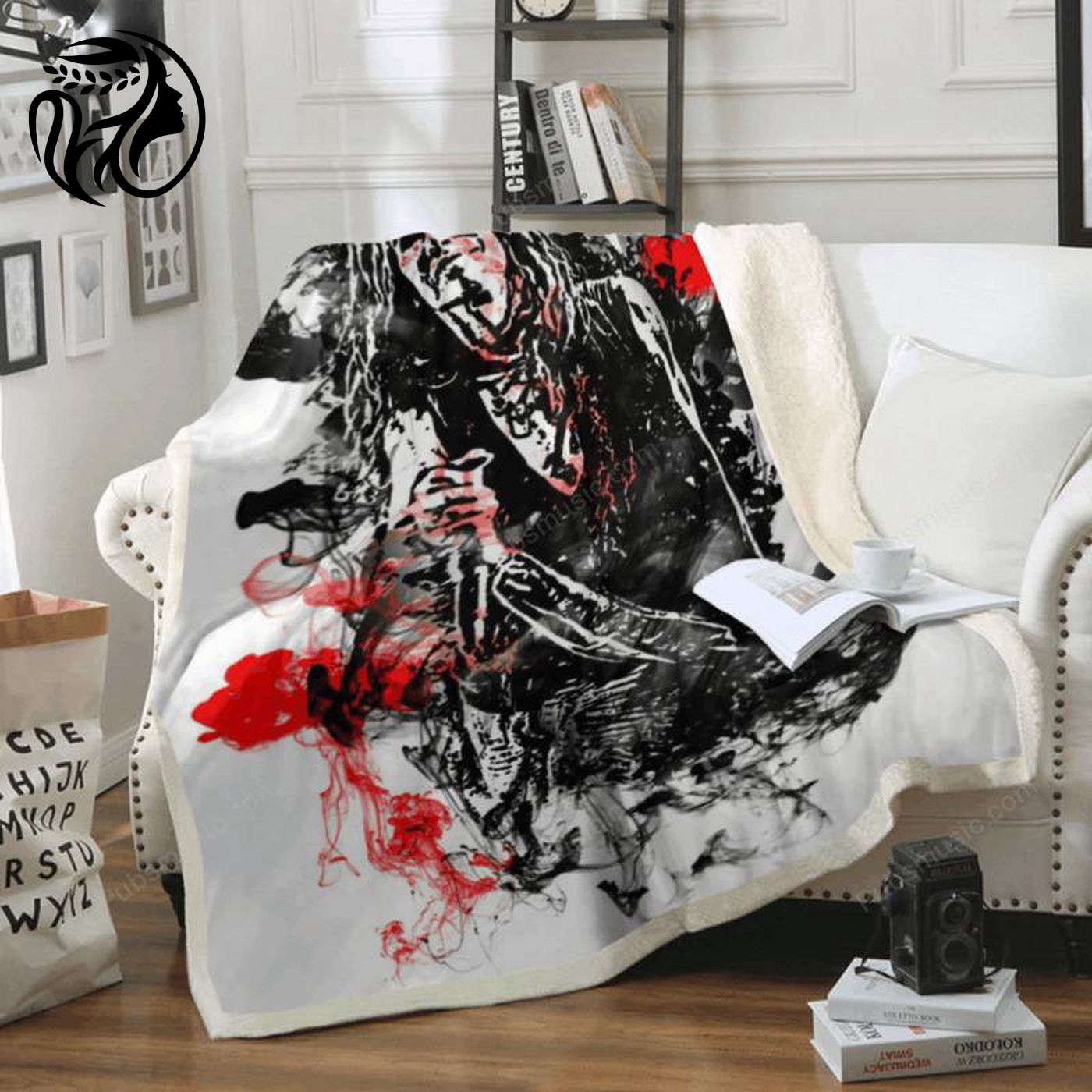 Rock Your Decor with Steven Tyler Aerosmith Sherpa Fleece Blanket – Music Legends Art for Fans