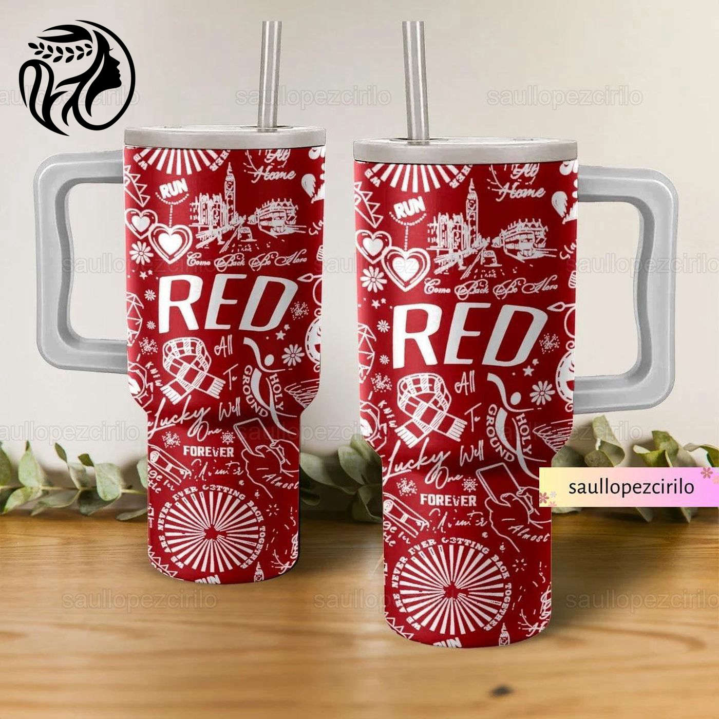 Swiftie Tumbler 40oz: Red Album & Eras Tour Inspired – Taylor Swift Collectible for Women