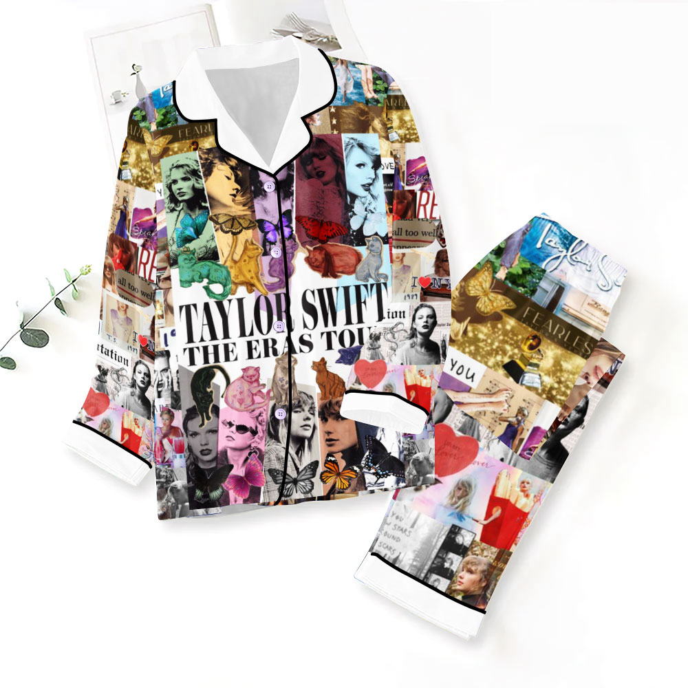 Taylor Swift Button Down Pajamas Set – Gift for Women – Christmas Gift