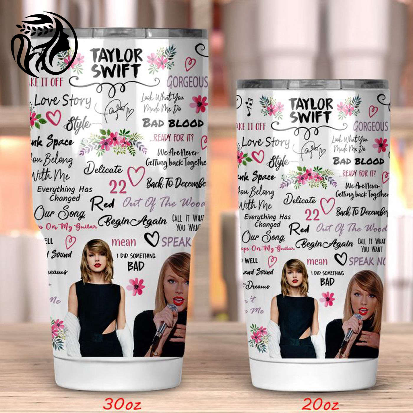 Quench Your Thirst with the Stylish Taylor Swift Tumbler – Available in 20oz and 30oz Sizes!