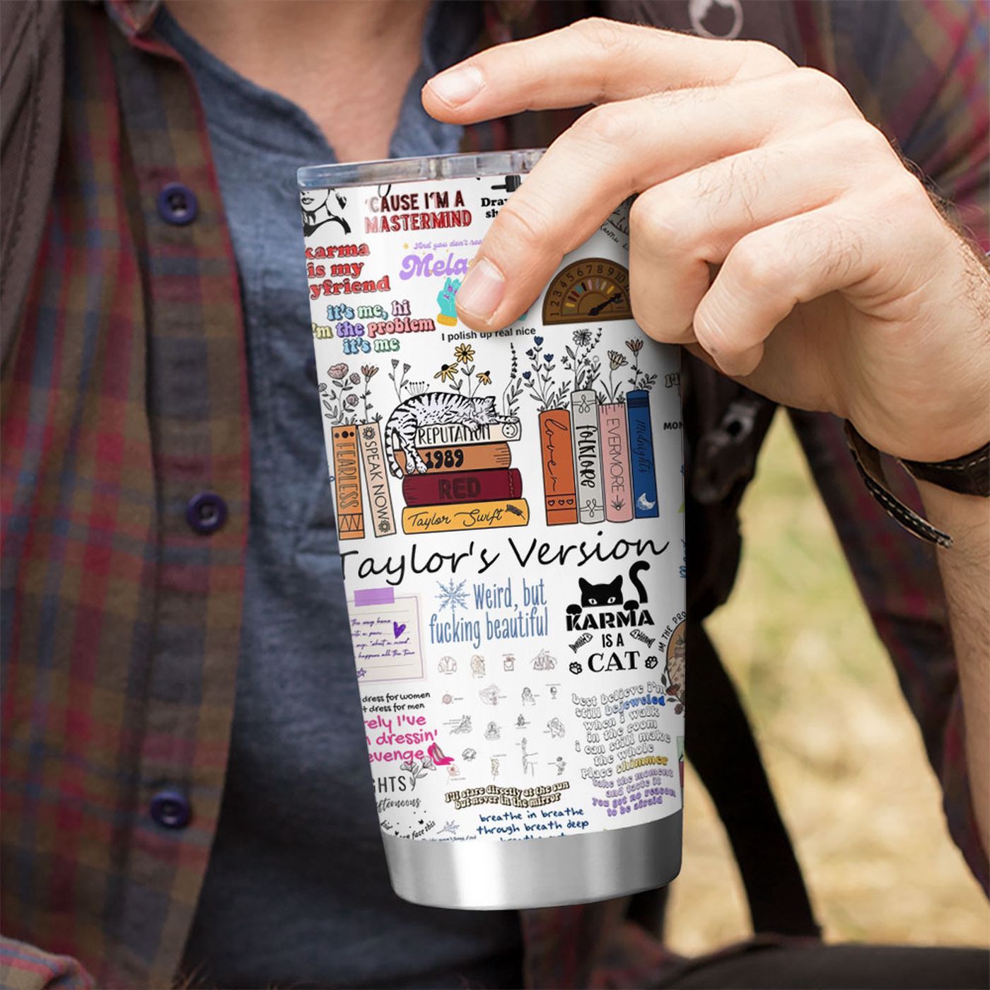 Taylor Swift Tumbler CupGift: Trendy and Stylish Beverage Container for Swifties