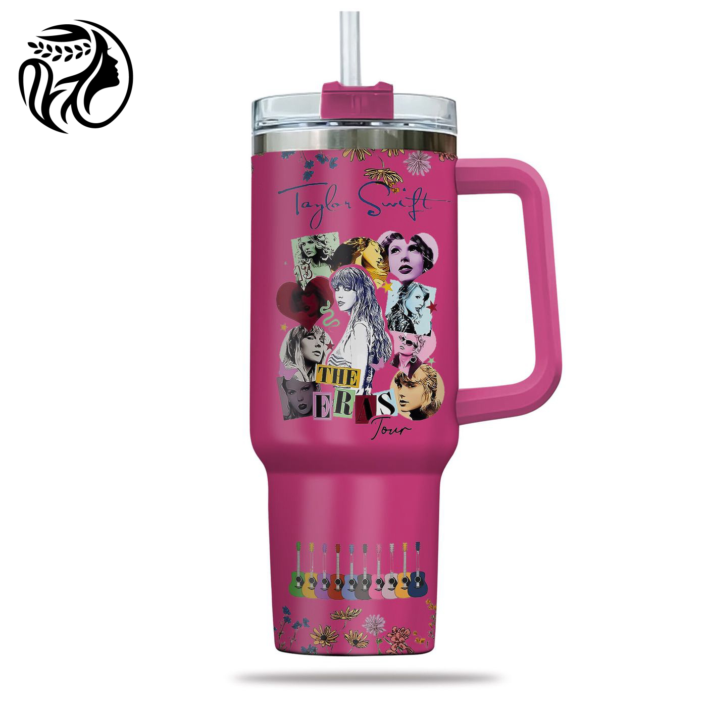 Taylor Swiftie 40 Oz Tumbler & Handle Car Mug: Perfect  – Gift for Women for Mom and Daughter Eras Tour Cup
