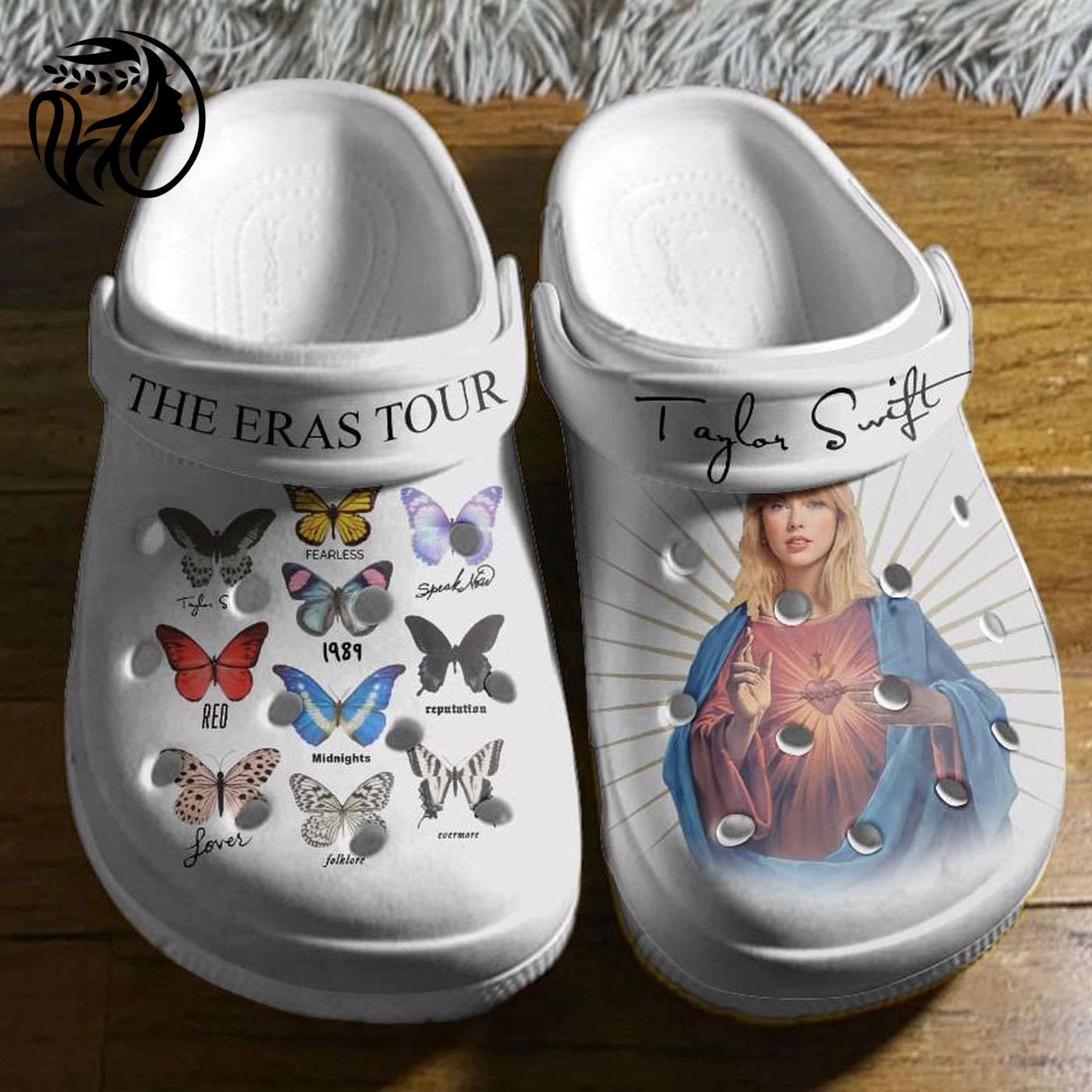 Step into Style with Taylor Swiftie Jesus White Clogs - Trendy Comfortable Footwear