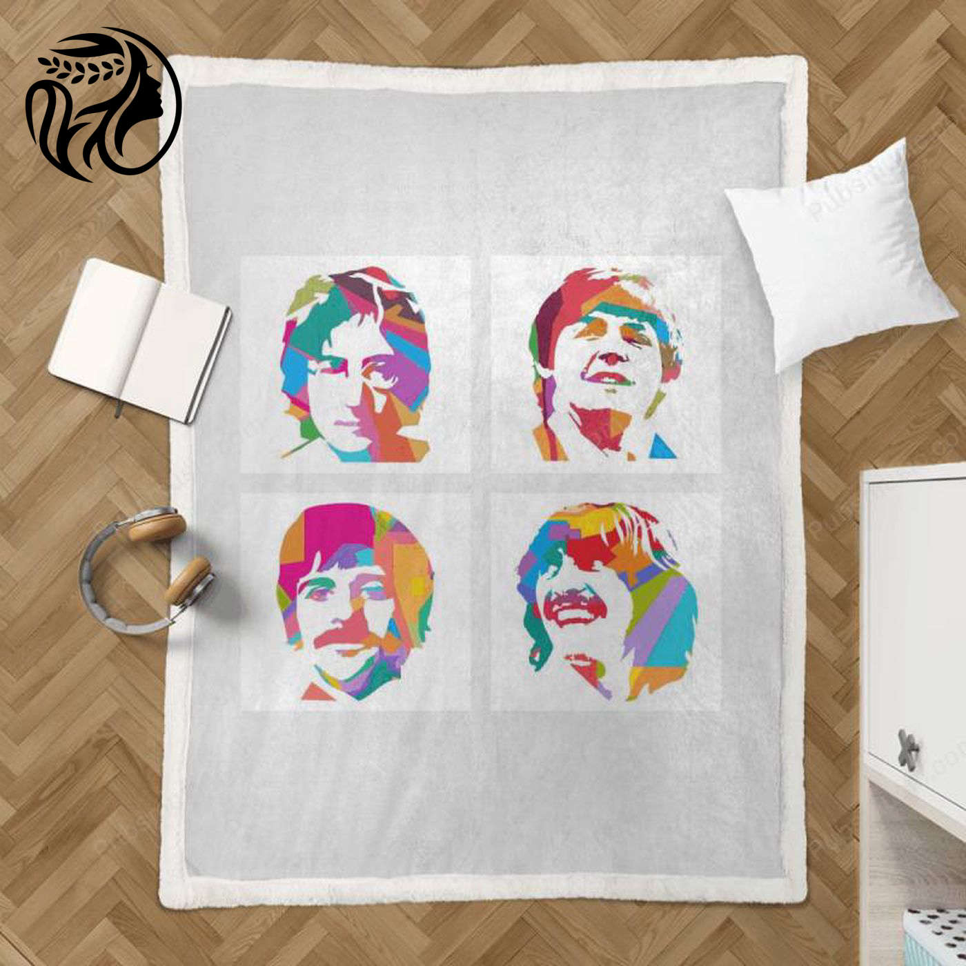 The Beatles 1 Pop Art Sherpa Fleece Blanket: Vibrant Music Pop Art Design for Ultimate Comfort