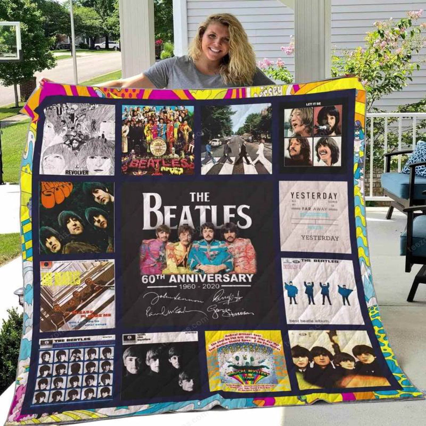 The Beatles 60th Anniversary 1960-2020 Blanket: TH0607 Quilt – Celebrate with this Limited Edition Throw