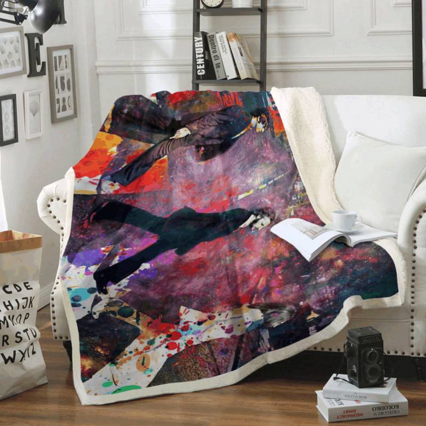 The Beatles Abbey Road Colorful Art Fleece Blanket: Vibrant and Cozy Memorabilia for Beatles Fans