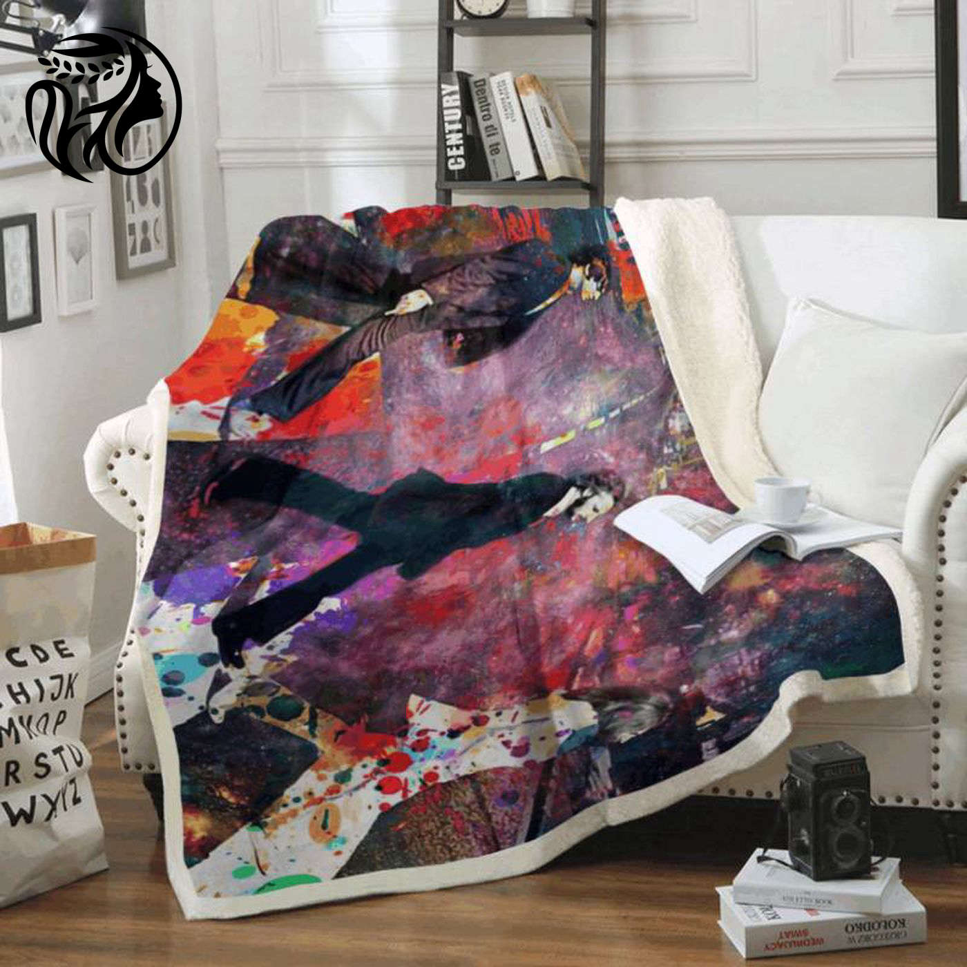 The Beatles Abbey Road Colorful Art Fleece Blanket: Vibrant and Cozy Memorabilia for Beatles Fans