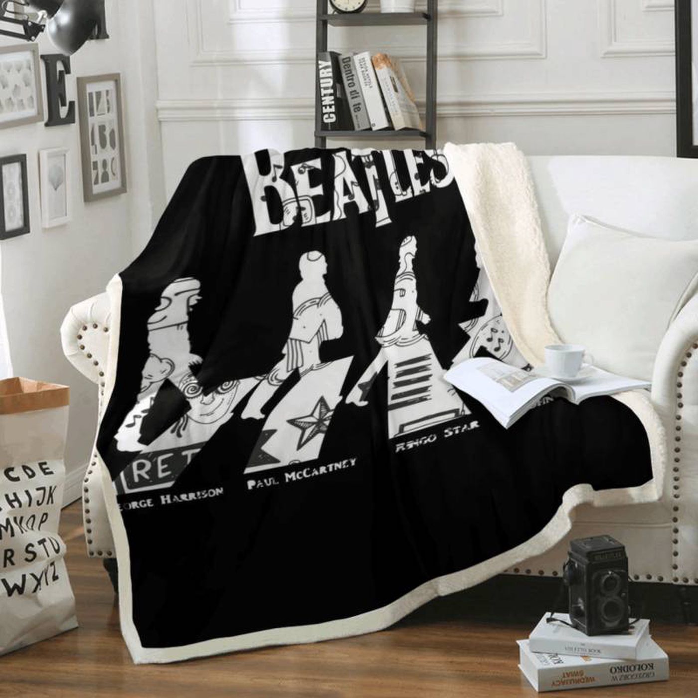 The Beatles Abbey Road Album Fleece Blanket – English Rock Band Memorabilia for Fans