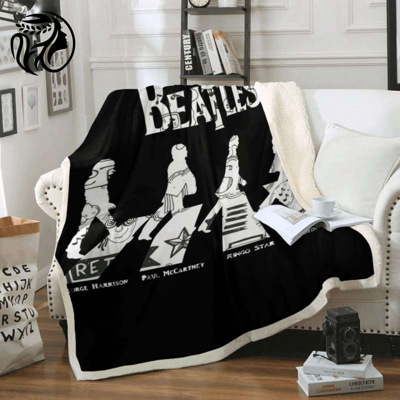 The Beatles Abbey Road Album Fleece Blanket - English Rock Band Memorabilia for Fans