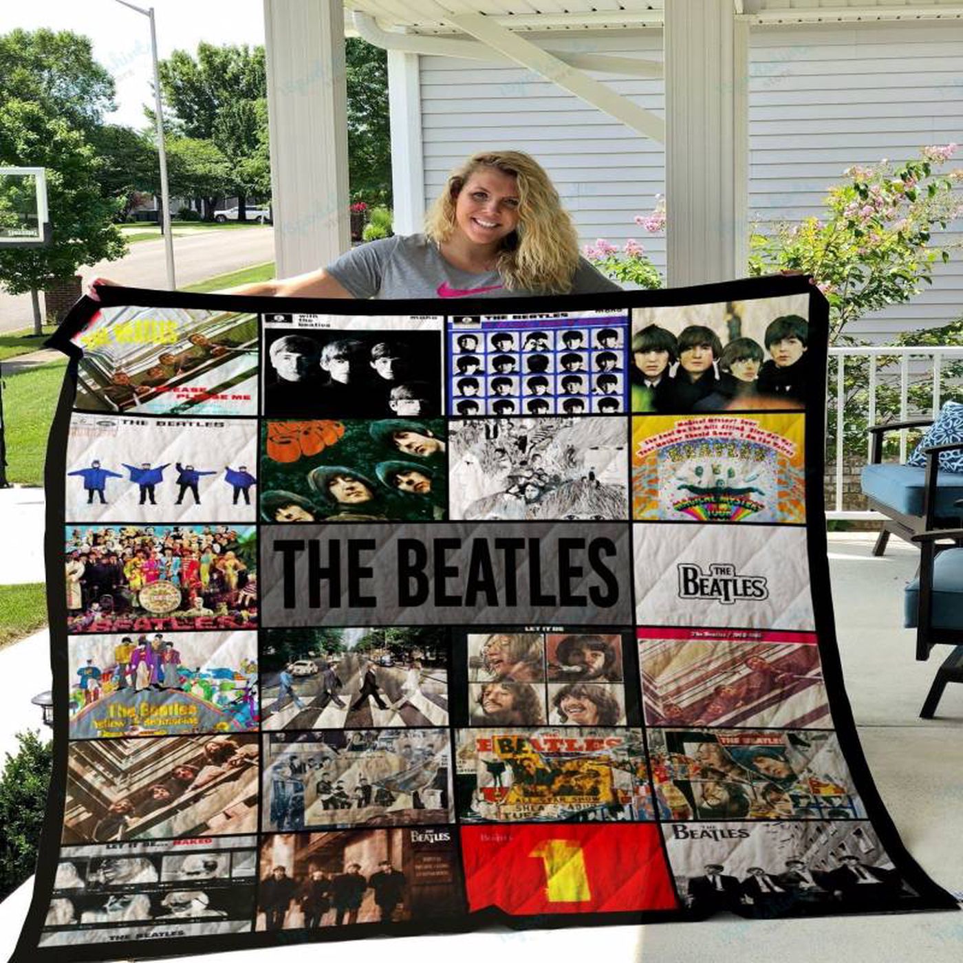Beatles Band Albums Quilt Blanket: New Cozy Tribute for Music Lovers!