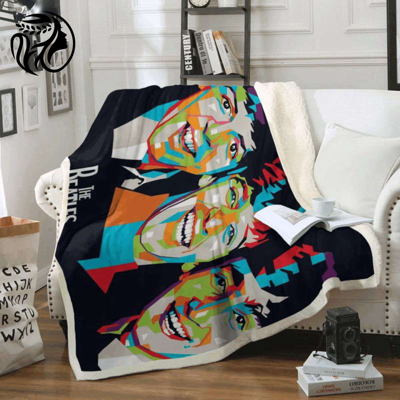 The Beatles Art Fleece Blanket: Officially Licensed Merchandise Celebrating the Iconic English Rock Band!