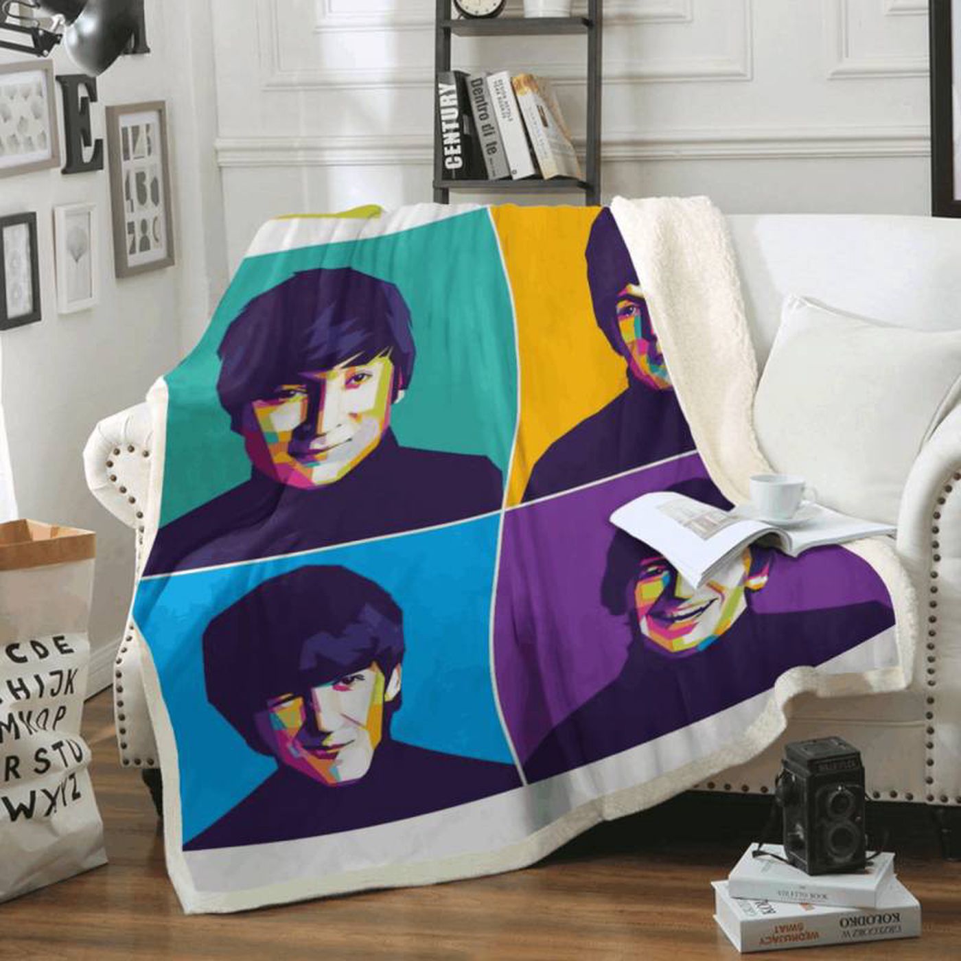 The Beatles Art Fleece Blanket: Get Comfy with Your Favorite Band!