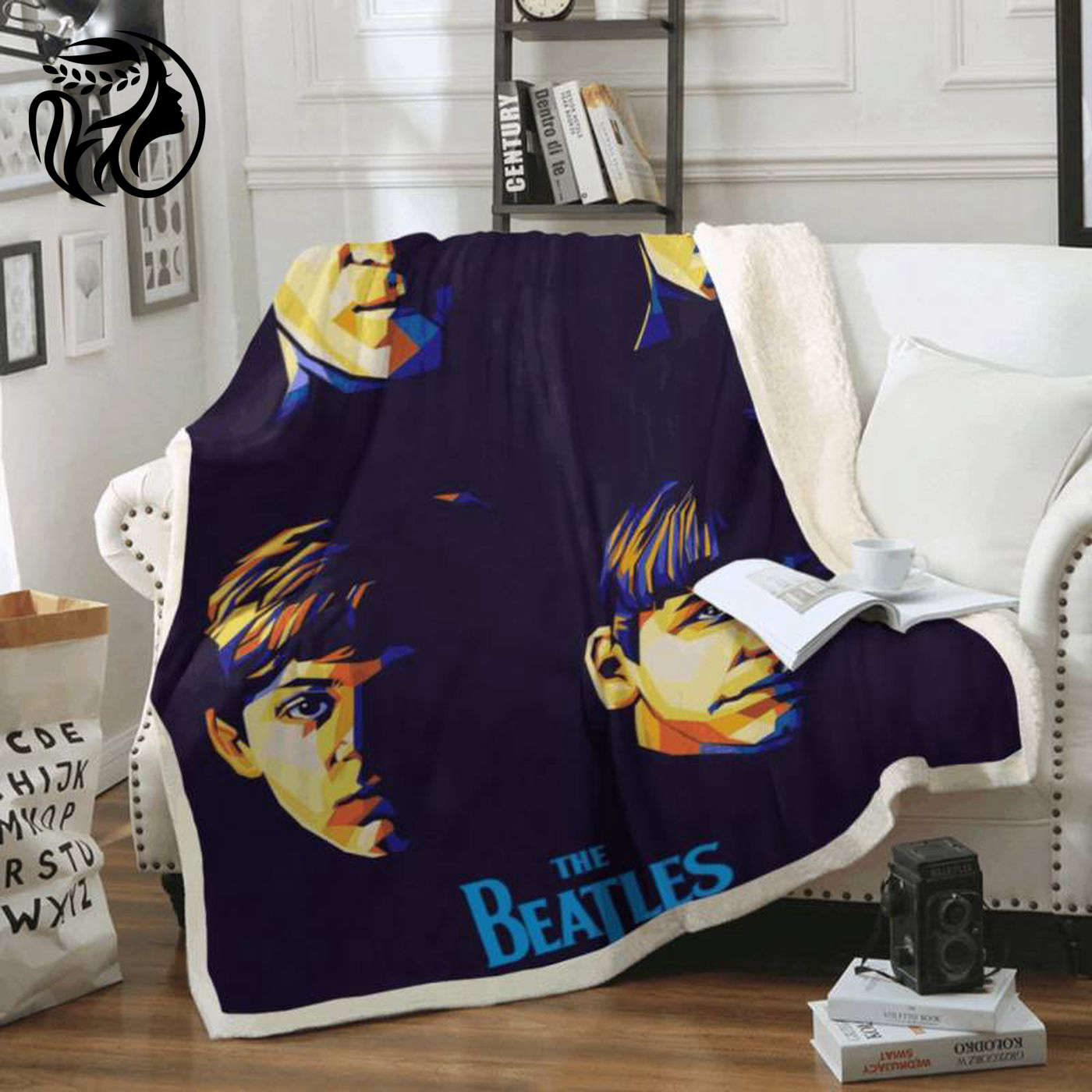 The Beatles Pop Art Fleece Blanket - A Must-Have for Beatles Lovers! Perfect Gift for Music Fans