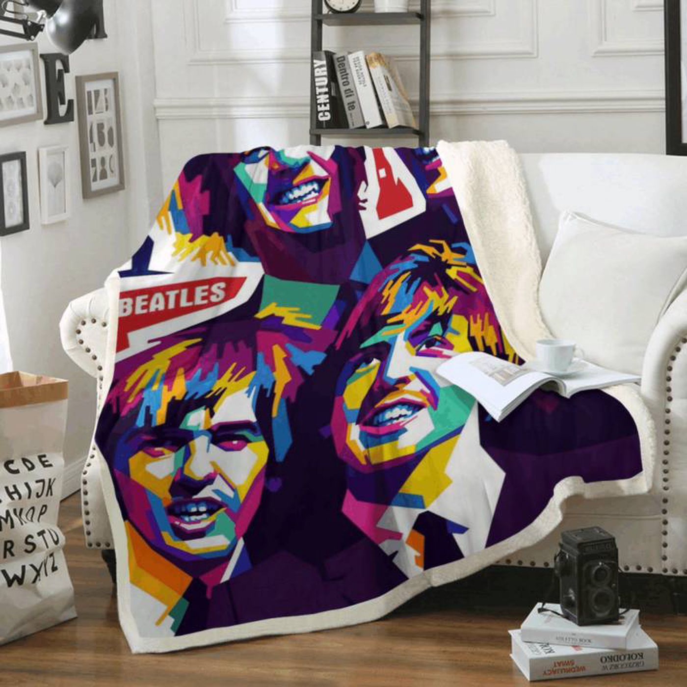 The Beatles Fleece Blanket: Iconic Liverpool Band Art for Fans – English Rock Band Merchandise