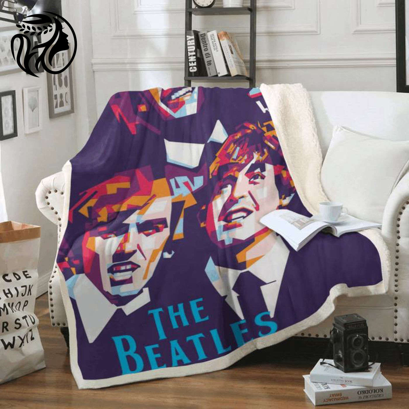 Beatles Pop Art Fleece Blanket – Iconic Liverpool Band Merchandise for Fans
