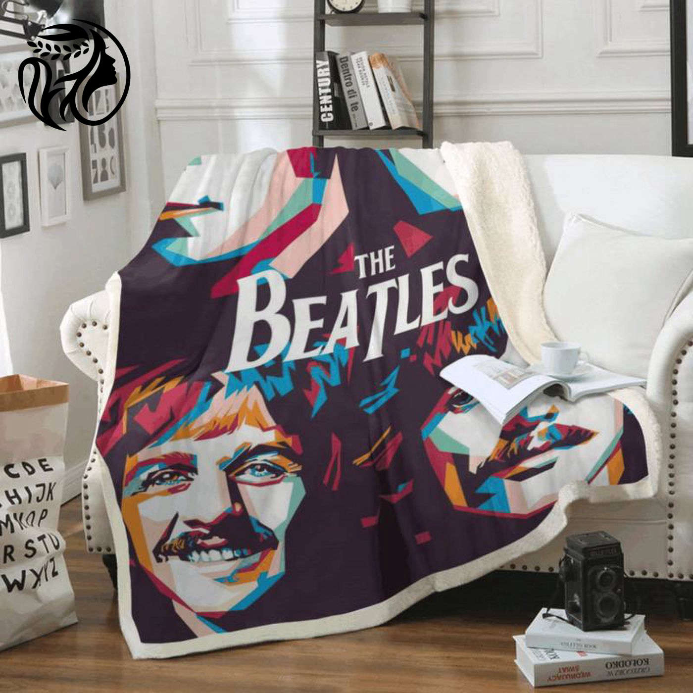 The Beatles Rock Band 1960 Pop Art Fleece Blanket for Fans - Iconic Liverpool Band Merchandise