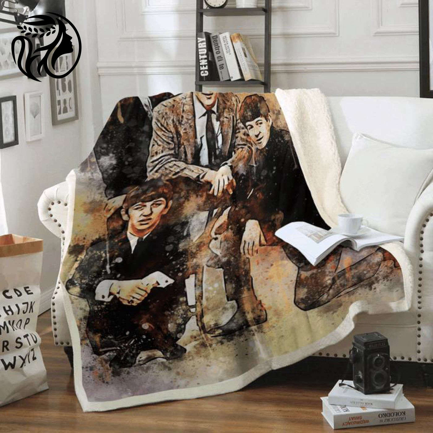 The Beatles Iconic Liverpool Fleece Blanket – Perfect for Beatles Fans!