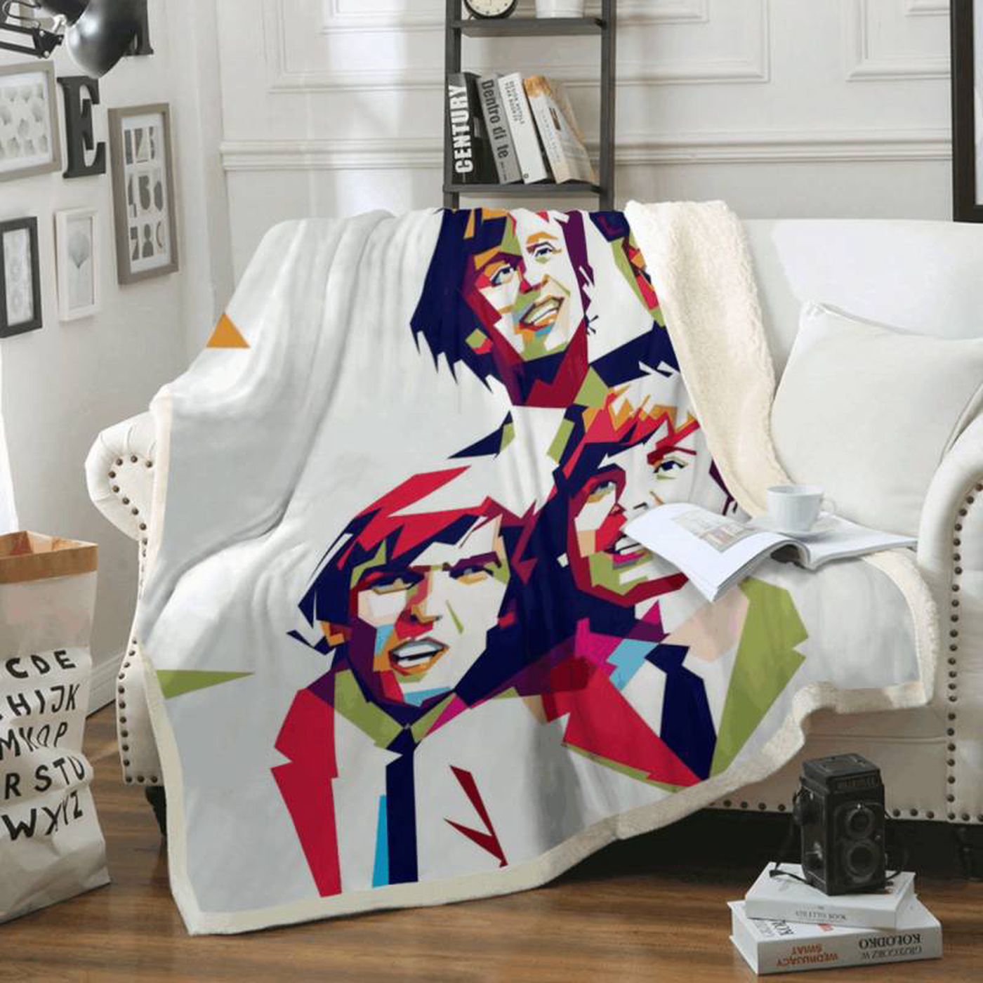 The Beatles Band Iconic Pop Art Fleece Blanket – Liverpool Legends & Music Memorabilia