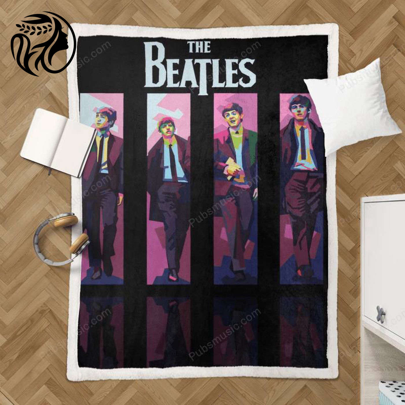 Legendary Beatles Band Sherpa Fleece Blanket: Cozy Tribute for Fans