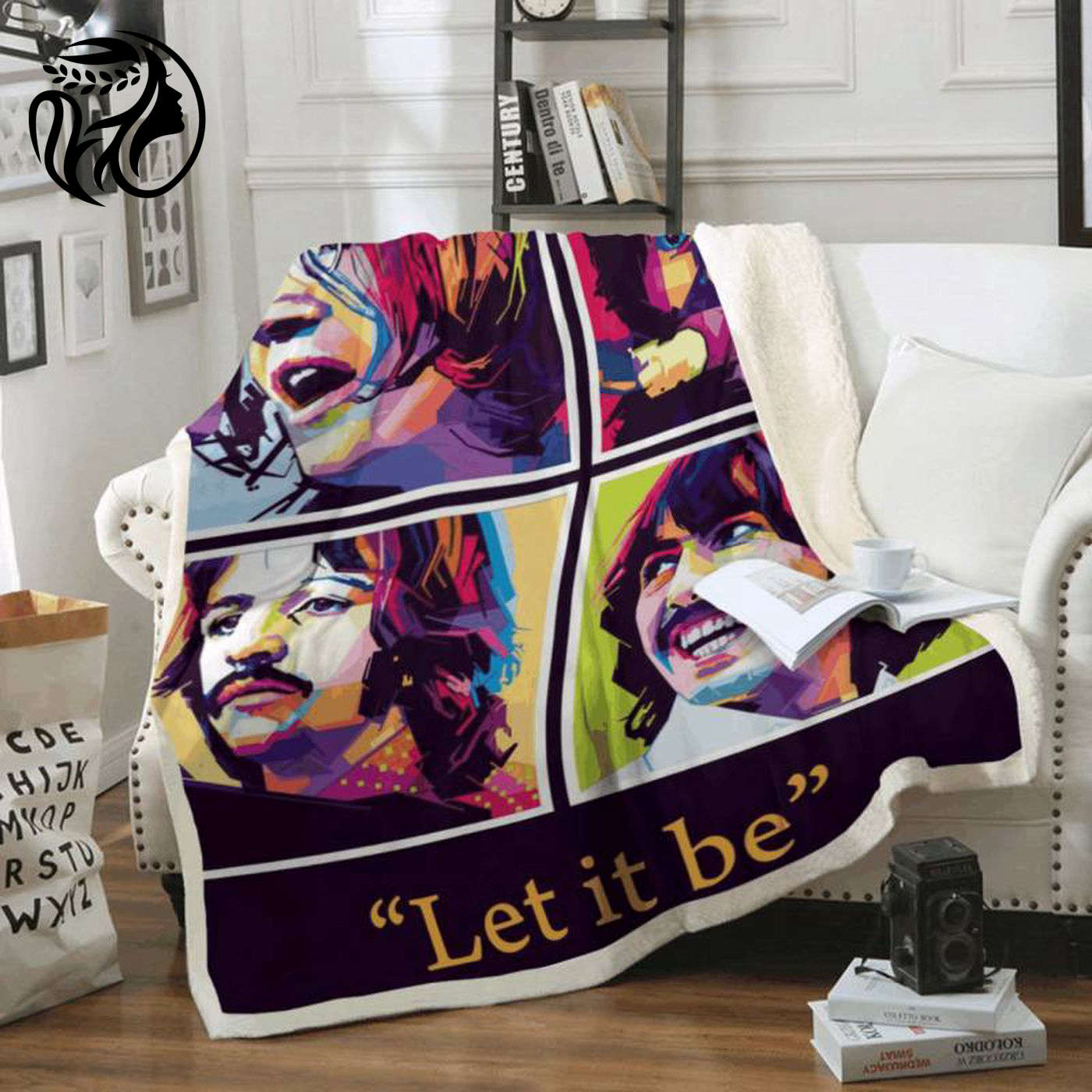 The Beatles Band Rock Band 1960 – Let It Be Fleece Blanket: Cozy Tribute to the Legendary British Rock Ensemble!