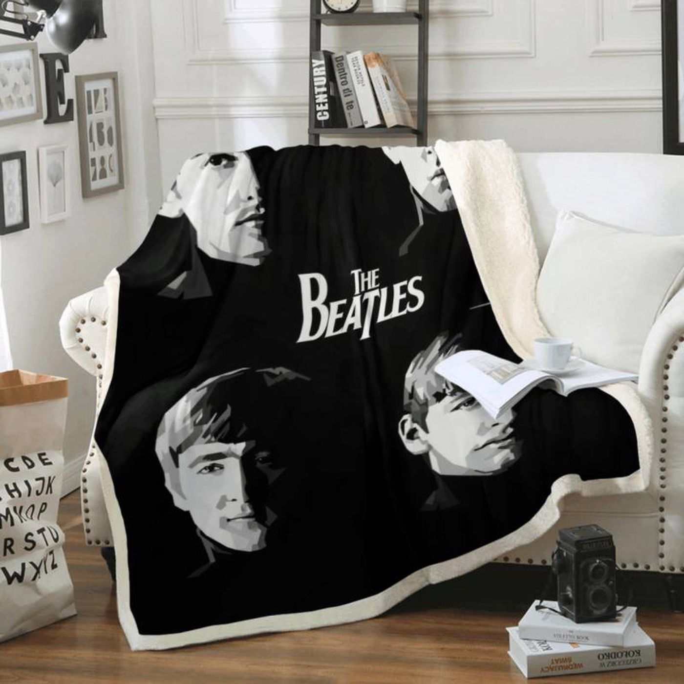 The Beatles Band Rock Band 1960 Fleece Blanket: Legendary English Art for Fans
