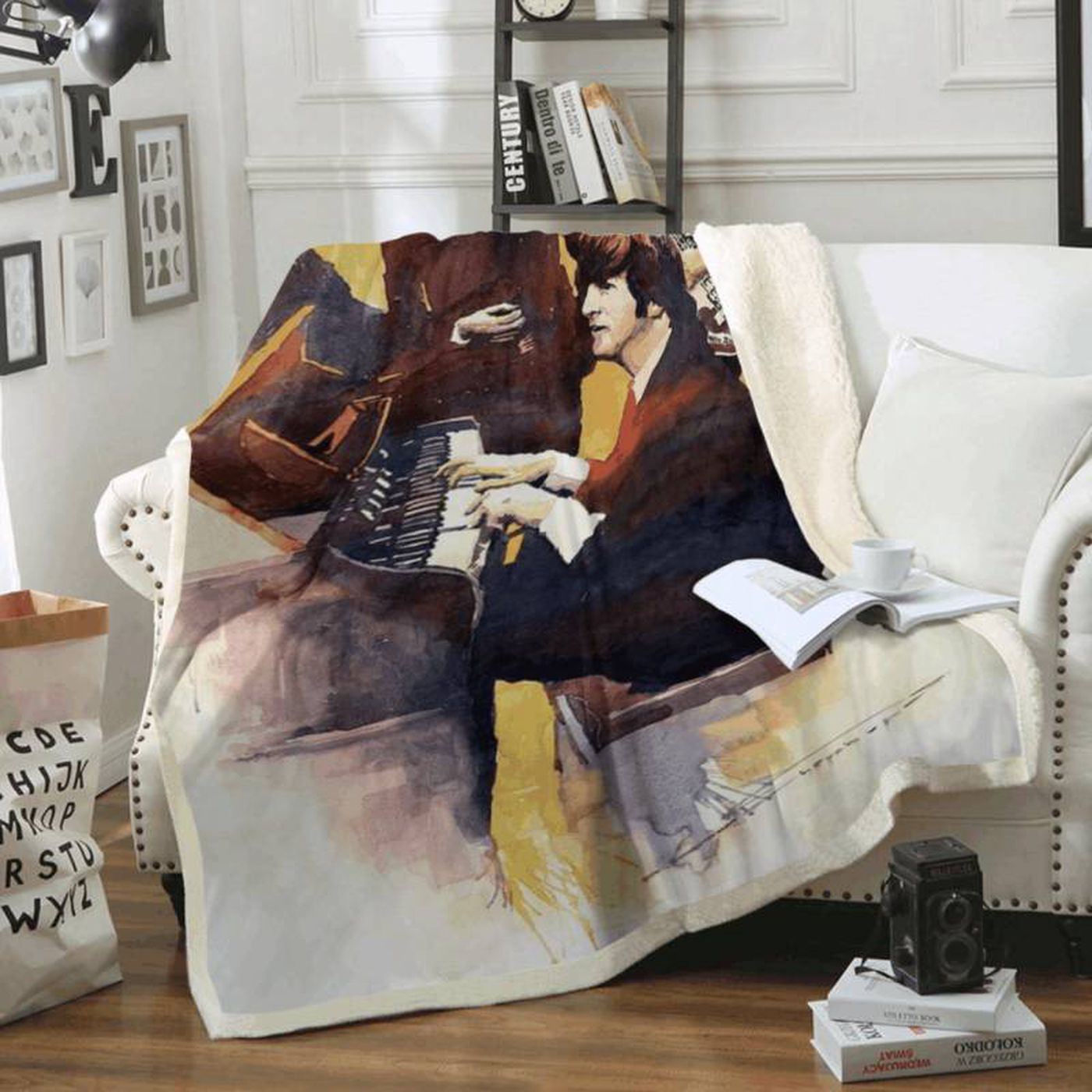 The Beatles Band Songs Piano Art Fleece Blanket: Perfect Gift for Fans