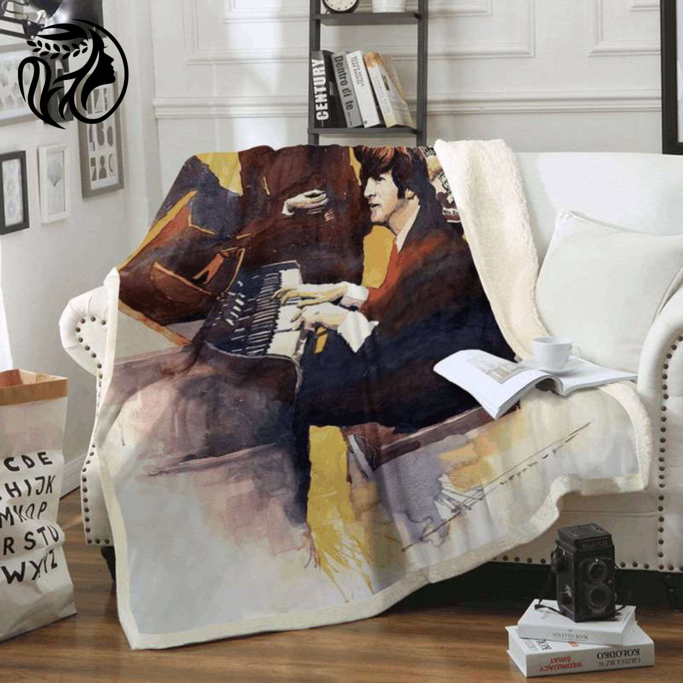 The Beatles Band Songs Piano Art Fleece Blanket: Perfect Gift for Fans