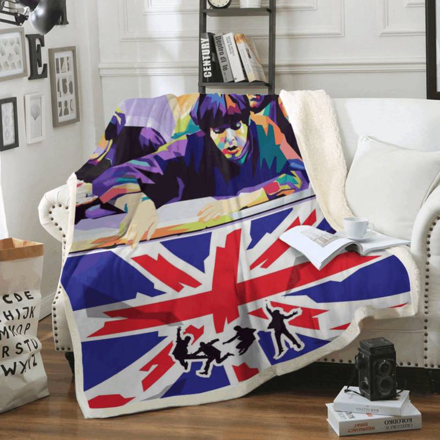 The Beatles Band Fleece Blanket – Legendary English Rock Art for Fans