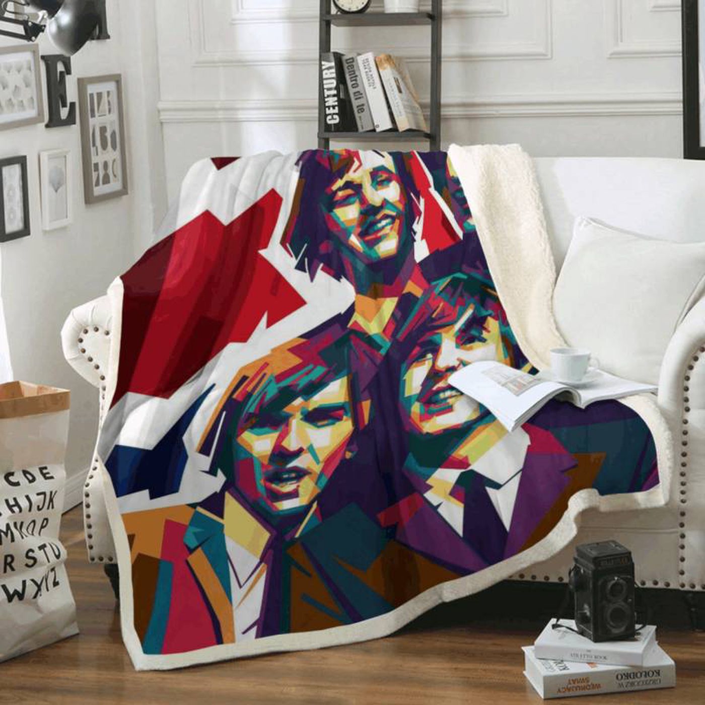 The Beatles Band Legend Fleece Blanket – Iconic English Rock Design for Ultimate Comfort