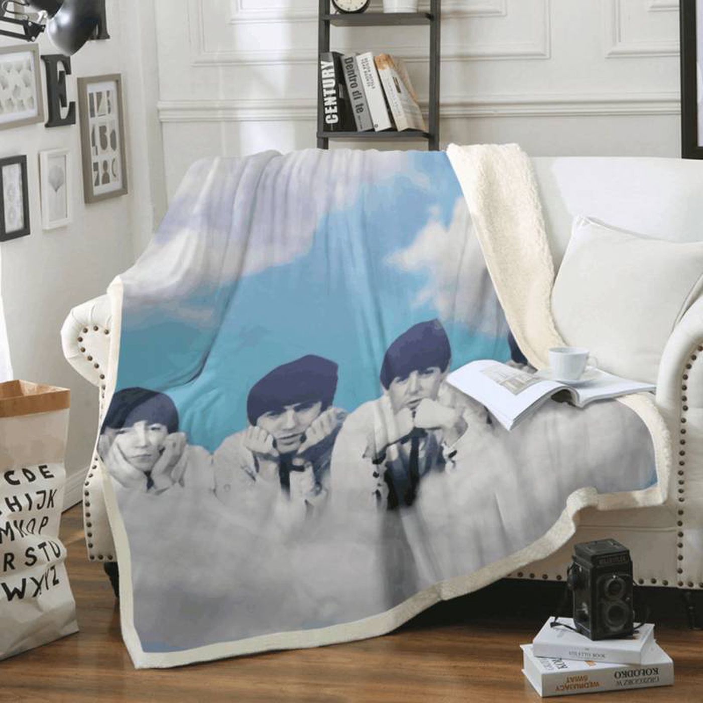 Cozy Up with The Beatles Band: Yesterday Sky Fantasy Fleece Blanket – A Must-Have for Fans!