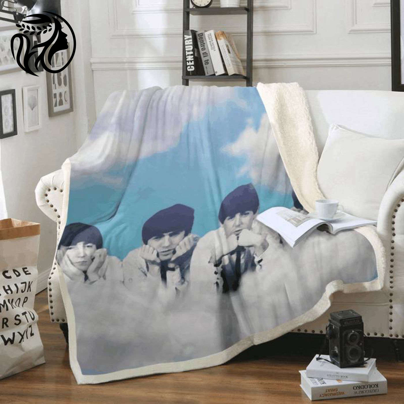 Cozy Up with The Beatles Band: Yesterday Sky Fantasy Fleece Blanket – A Must-Have for Fans!