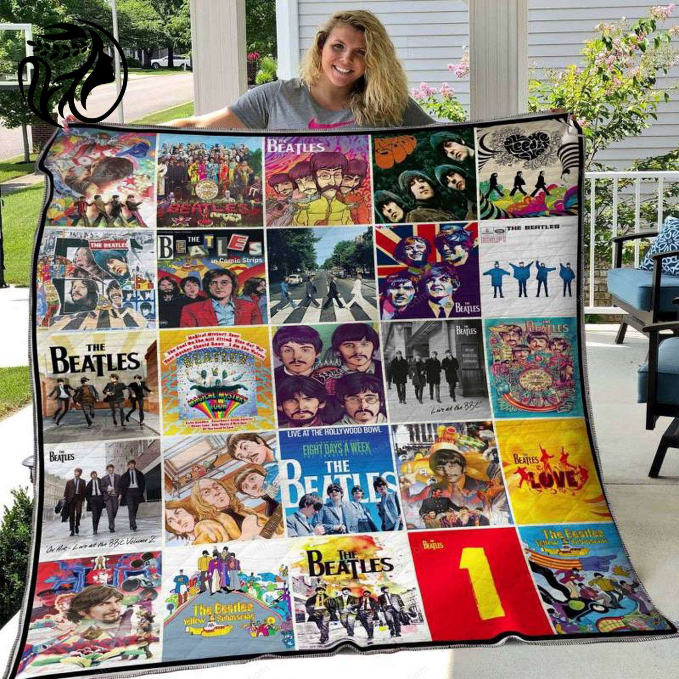 Cozy Up with The Beatles Blanket Quilt – TH0207: Iconic Band Design for Music Lovers